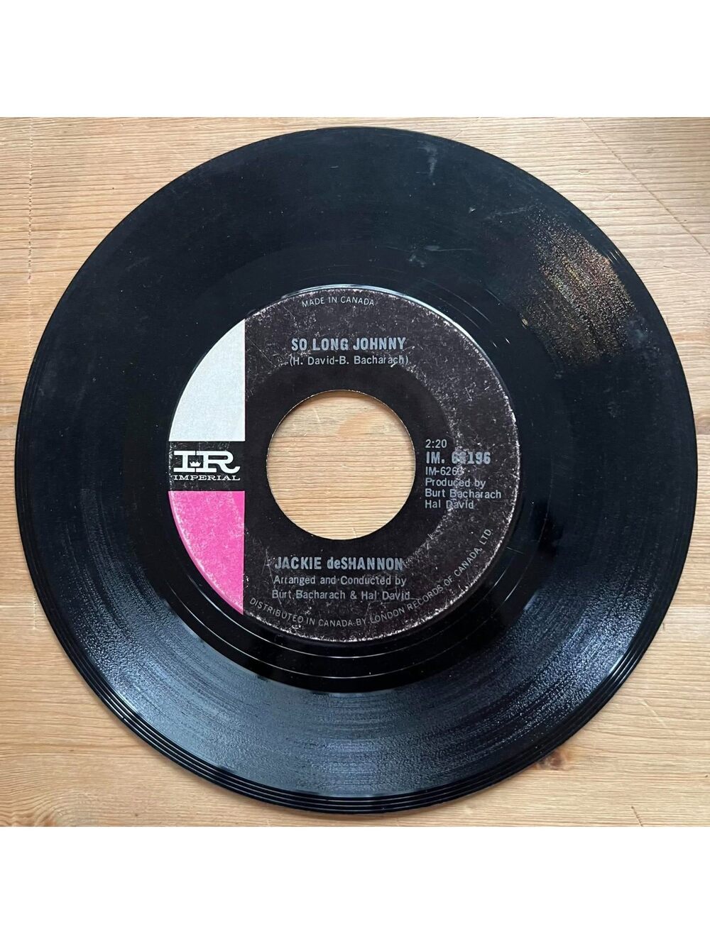 Jackie deShannon - So Long Johnny/Windows and Doors 45rpm VG+ R14